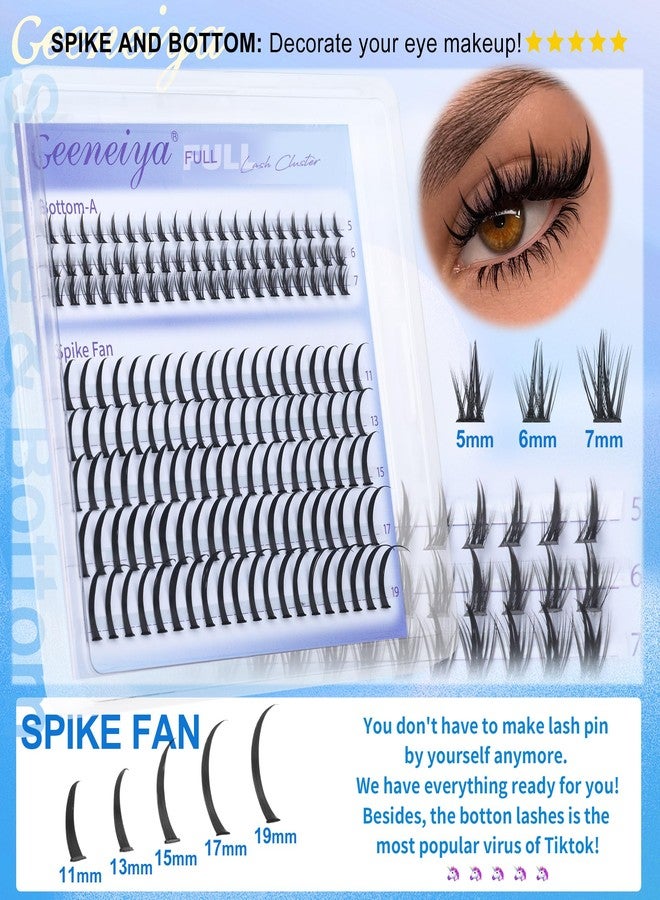 Geeneiya 5 Styles Lash Clusters Kit, Volume/Mega/Full/Bottom Eyelash Clusters Extensions with Lash Bond and Seal, Remover and Lash Extension Tools for Beginners and Proficient, DIY at Home Easily - Image 2